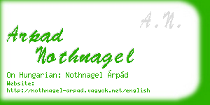 arpad nothnagel business card
